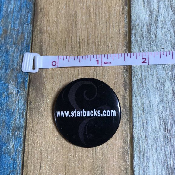 Vintage 90s www Starbucks com Employee Button Pin - Picture 1 of 2